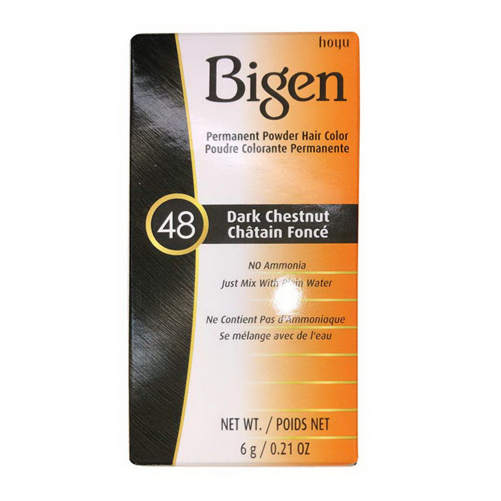 Bigen Permanent Powder Hair Color 48 Dark Chestnut, 1 Ea